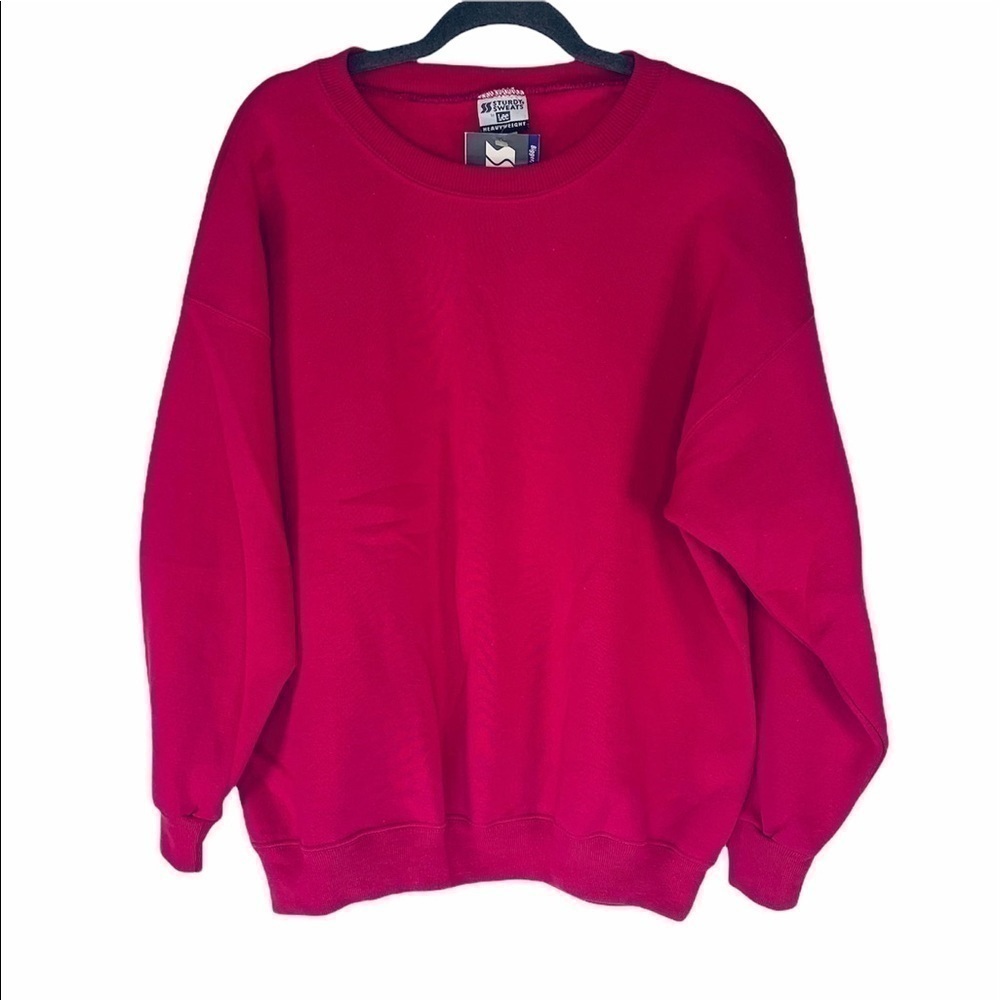 NWT Vintage Lee Sturdy Sweats Heavyweight Fuschia Size XXL Crewneck